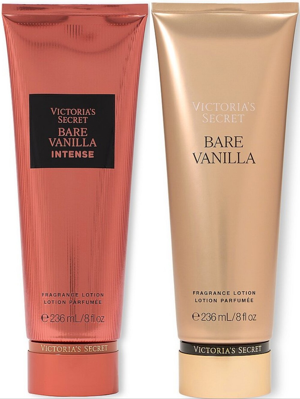 Victoria's Secret Bare Vanilla & Bare Vanilla Intense Fragrance Body Lotion Set